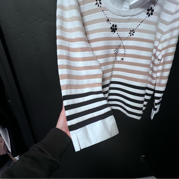 Alfred Dunner Neutral Territory Womens 3/4
Sleeve Striped Layered Sweaters XL - Picture 10 of 12